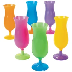 Neon Plastic Hurricane Glasses Assortment 14 oz (DZ)