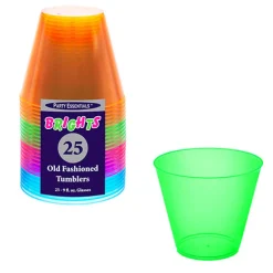 Neon Plastic Tumbler Assortment 9 oz (25 PACK)