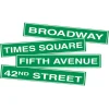 New York City Street Signs Cutouts 24" x 4" (4 PACK)
