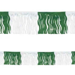 Pennant - Fringed Green and White 60' (EACH)