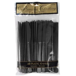 Plastic Knives - Black (48 PACK)