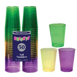 Plastic Mardi Gras Tumblers 10 oz (50 PACK)