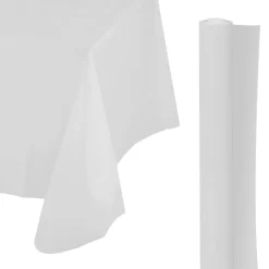 Plastic Table Cover Roll - White 40" x 100' (EACH)