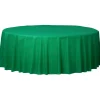 Plastic Table Cover - Round Green 84" (EACH)