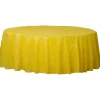 Plastic Table Cover - Round Yellow 84" (EACH)