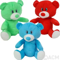 Plush Colorful Teddy Bear Assortment 11" (DZ)