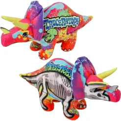 Plush Graffiti Triceratops Dinosaur 15" (EACH)