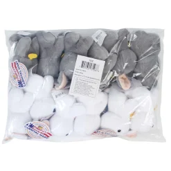 Plush Gray And White Bunny Assortment 4.75" (DZ)