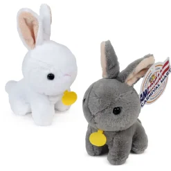 Plush Gray And White Bunny Assortment 4.75" (DZ)