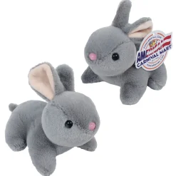 Plush Laying Gray Bunny 6" (EACH)
