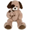 Plush Mamma Dog With 6.5" Baby 36" (EACH)