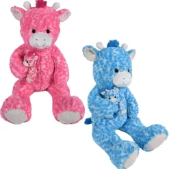 Plush Mamma Giraffe With 7.5" Baby Assorted 42" (EACH)