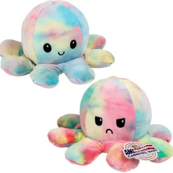Plush Reversible Tie Dye Octopus 8.75" (EACH)