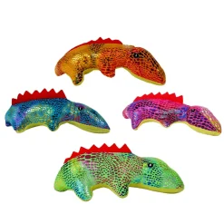 Plush Shiny Multicolored Alligators Assortment 6.5" (DZ)