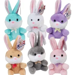 Plush Sitting Bunny Assortment 6" (DZ)
