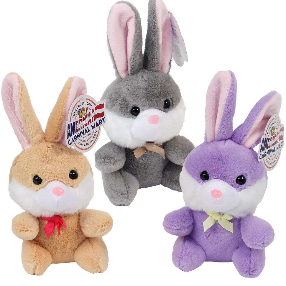 Plush Sitting Bunny Assortment 6" (DZ)