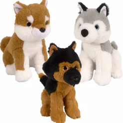 Plush Sitting Dog Assorted 9" (EACH)