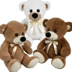 Plush Sitting Mink Bear Assorted 12