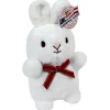 Plush White Bunny With Bow 9" (EACH)
