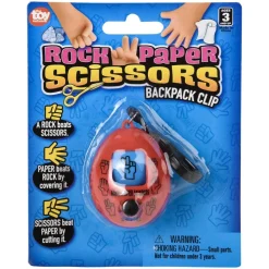 Rock Paper Scissors Backpack Clips 2" (DZ)