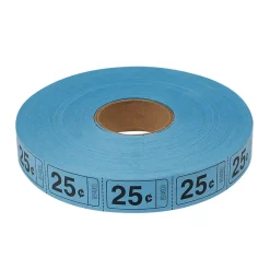 Roll Tickets - 25 Cent - Blue 2000 Roll (EACH)