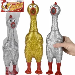 Sparkle Rubber Chicken Assorted 13.25" (EACH)
