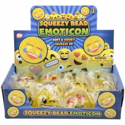 Squeezy Bead Emoticon Ball Assortment 2.25" (DZ)