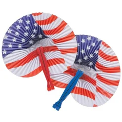 Stars and Stripes Folding Fan Assortment 10" (DZ)