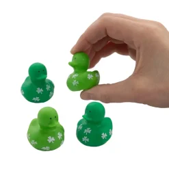 St. Patrick's Day Mini Shamrock Rubber Ducky Assortment 1.75" (24 PACK)