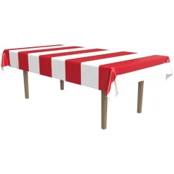 Table Cover - Red and White Stripes 54" x 108" (EACH)