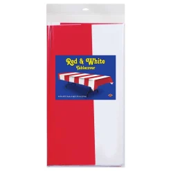 Table Cover - Red and White Stripes 54" x 108" (EACH)