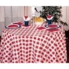 Table Cover - Round Red Gingham 82" (EACH)