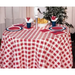 Table Cover - Round Red Gingham 82" (EACH)