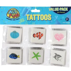 Tattoos - Coral Reef Assortment 1.5" (144 PACK)