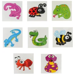 Tattoos - Insect & Reptile Assortment 1.5" (144 PACK)