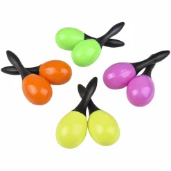 Two Tone Maraca Pair Assortment 5.25" (DZ)