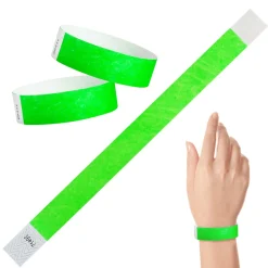 Tyvek Paper Wristbands - Neon Lime 3/4" (500 PACK)