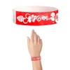 Tyvek Paper Wristbands - Red Hawaiian Flower 3/4" (500 PACK)