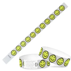 Tyvek Paper Wristbands - Smile 3/4" (500 PACK)