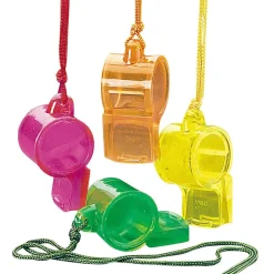 Whistle On Lanyard Assortment 1.75" (DZ)